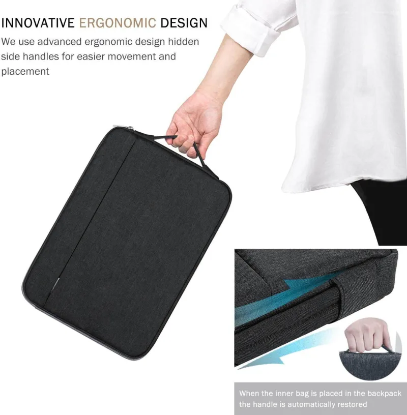 Akhter laptop holding the handle